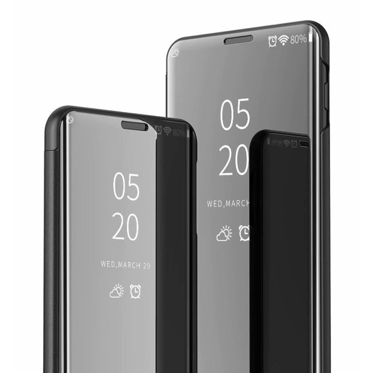 Electroplating Mirror Horizontal Flip Leather Case for Galaxy A8s, with Holder