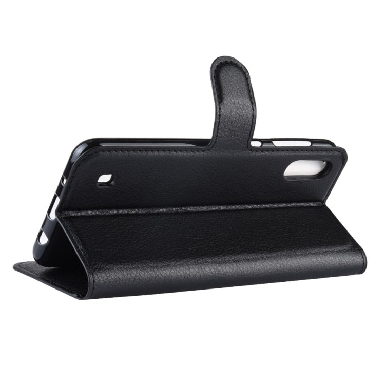 Litchi Texture Horizontal Flip Leather Case For Galaxy M10 ,With Holder & Wallet & Card Slots