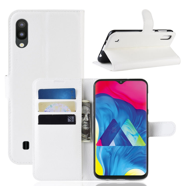 Litchi Texture Horizontal Flip Leather Case For Galaxy M10 ,With Holder & Wallet & Card Slots