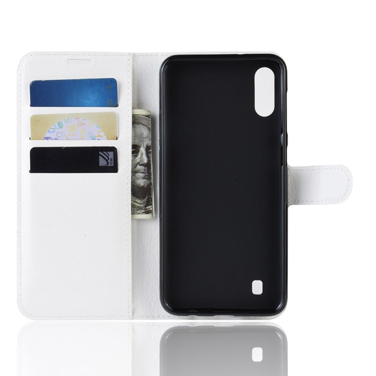 Litchi Texture Horizontal Flip Leather Case For Galaxy M10 ,With Holder & Wallet & Card Slots