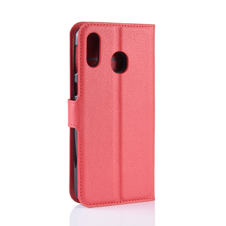 Litchi Texture Horizontal Flip Leather Case For Galaxy M20 ,With Holder & Wallet & Card Slots