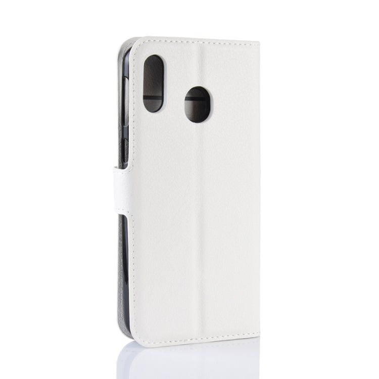 Litchi Texture Horizontal Flip Leather Case For Galaxy M20 ,With Holder & Wallet & Card Slots