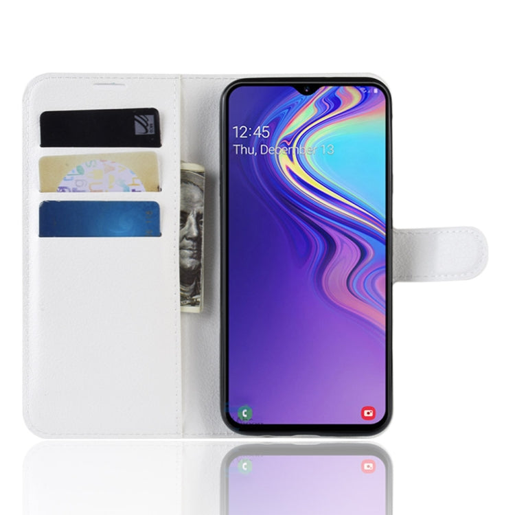 Litchi Texture Horizontal Flip Leather Case For Galaxy M20 ,With Holder & Wallet & Card Slots