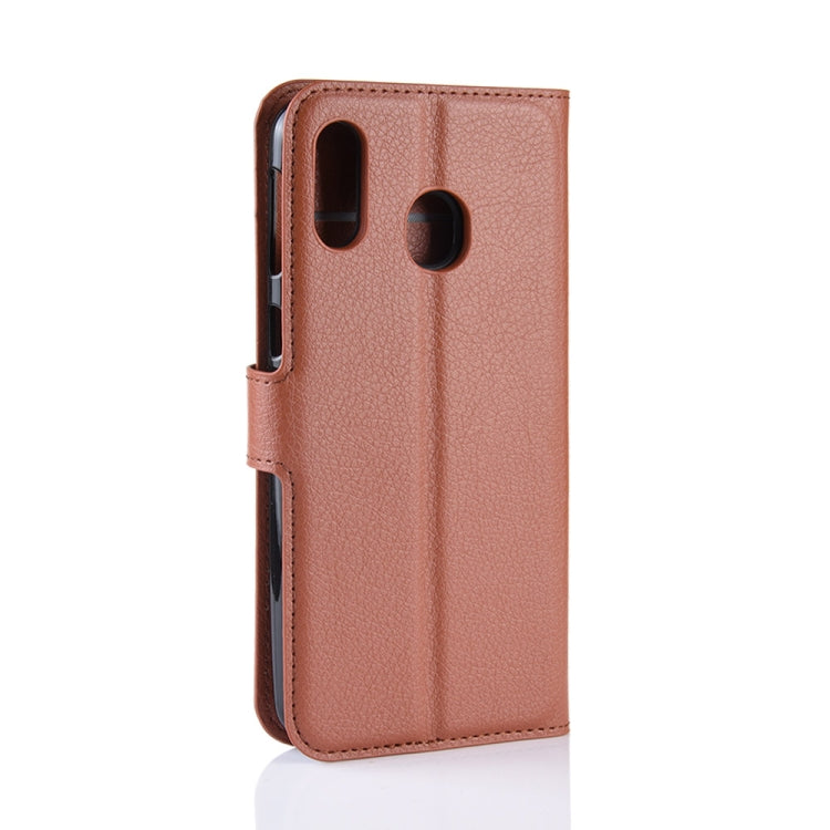 Litchi Texture Horizontal Flip Leather Case For Galaxy M20 ,With Holder & Wallet & Card Slots
