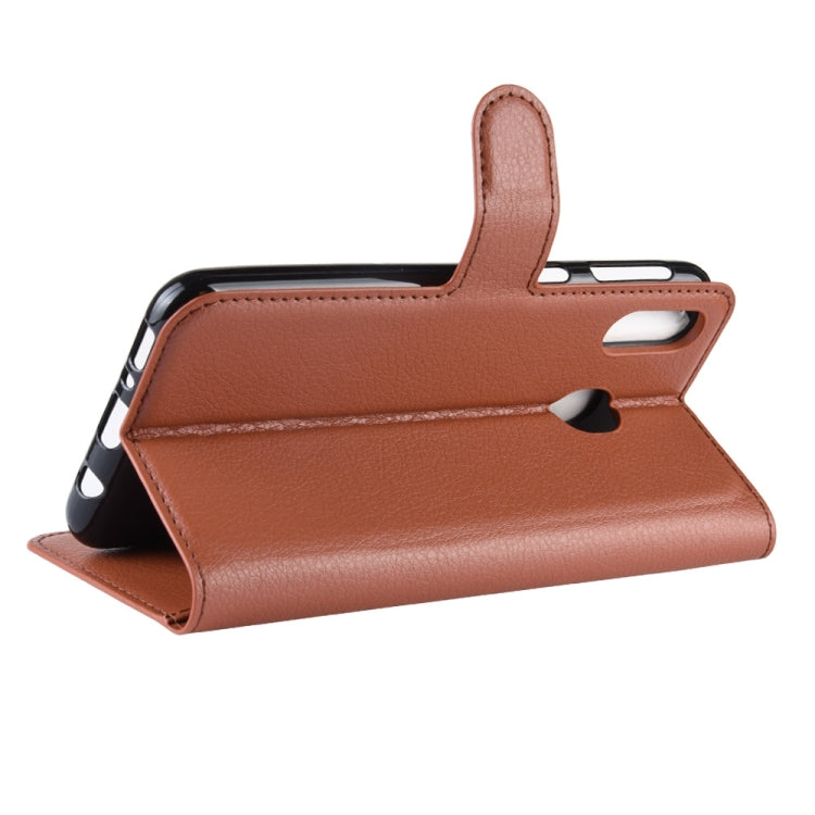 Litchi Texture Horizontal Flip Leather Case For Galaxy M20 ,With Holder & Wallet & Card Slots