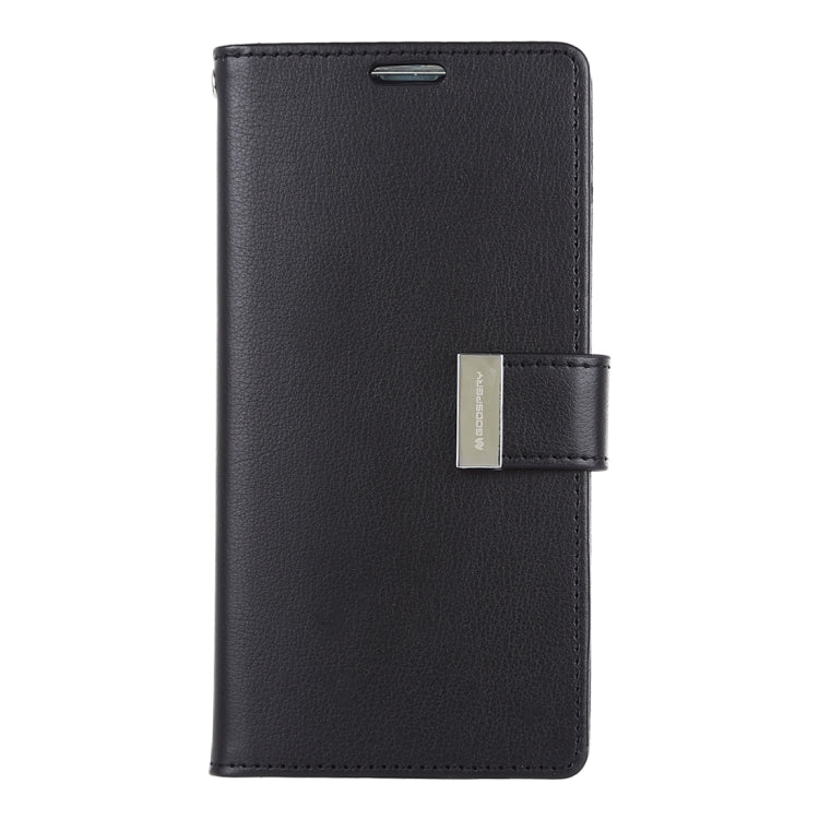 GOOSPERY RICH DIARY PU + TPU Crazy Horse Texture Horizontal Flip Leather Case for Galaxy S10, with Card Slots & Wallet & Photo frame
