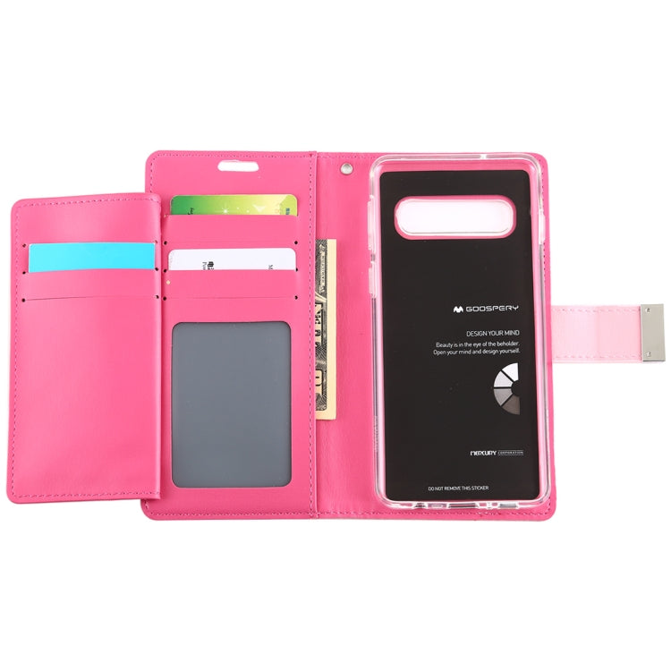 GOOSPERY RICH DIARY PU + TPU Crazy Horse Texture Horizontal Flip Leather Case for Galaxy S10, with Card Slots & Wallet & Photo frame