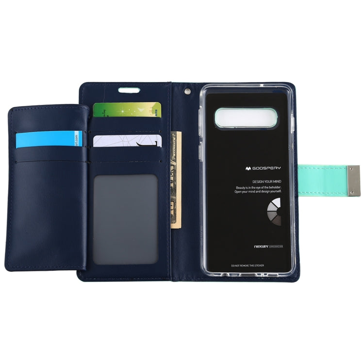 GOOSPERY RICH DIARY PU + TPU Crazy Horse Texture Horizontal Flip Leather Case for Galaxy S10, with Card Slots & Wallet & Photo frame