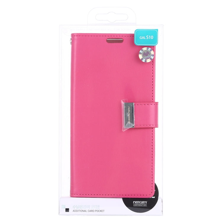 GOOSPERY RICH DIARY PU + TPU Crazy Horse Texture Horizontal Flip Leather Case for Galaxy S10, with Card Slots & Wallet & Photo frame