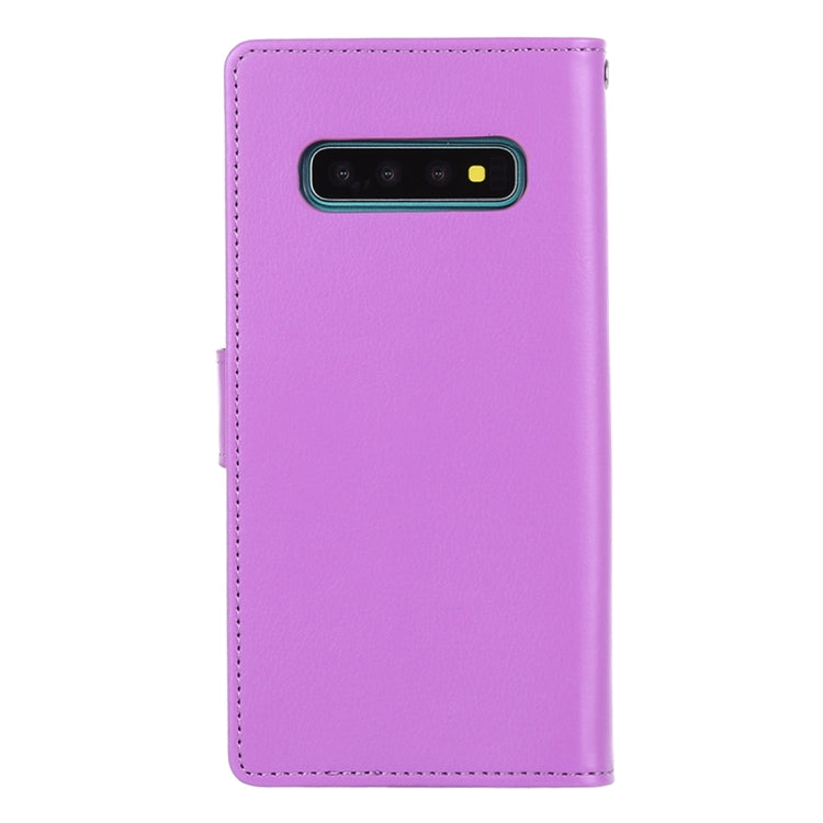 GOOSPERY RICH DIARY PU + TPU Crazy Horse Texture Horizontal Flip Leather Case for Galaxy S10, with Card Slots & Wallet & Photo frame