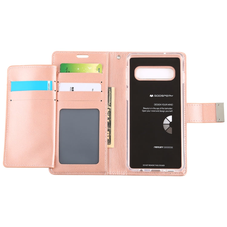 GOOSPERY RICH DIARY PU + TPU Crazy Horse Texture Horizontal Flip Leather Case for Galaxy S10, with Card Slots & Wallet & Photo frame