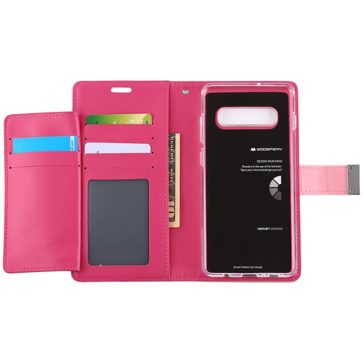 GOOSPERY RICH DIARY PU + TPU Crazy Horse Texture Horizontal Flip Leather Case for Galaxy S10+, with Card Slots & Wallet & Photo frame