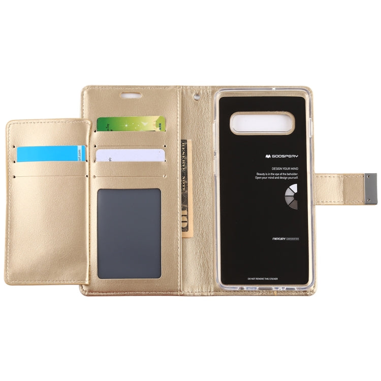 GOOSPERY RICH DIARY PU + TPU Crazy Horse Texture Horizontal Flip Leather Case for Galaxy S10+, with Card Slots & Wallet & Photo frame
