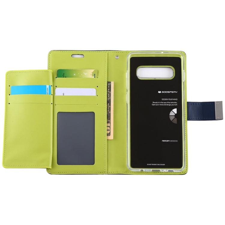 GOOSPERY RICH DIARY PU + TPU Crazy Horse Texture Horizontal Flip Leather Case for Galaxy S10+, with Card Slots & Wallet & Photo frame
