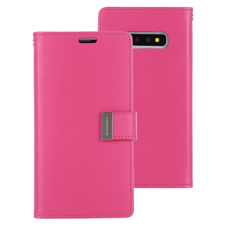GOOSPERY RICH DIARY PU + TPU Crazy Horse Texture Horizontal Flip Leather Case for Galaxy S10+, with Card Slots & Wallet & Photo frame