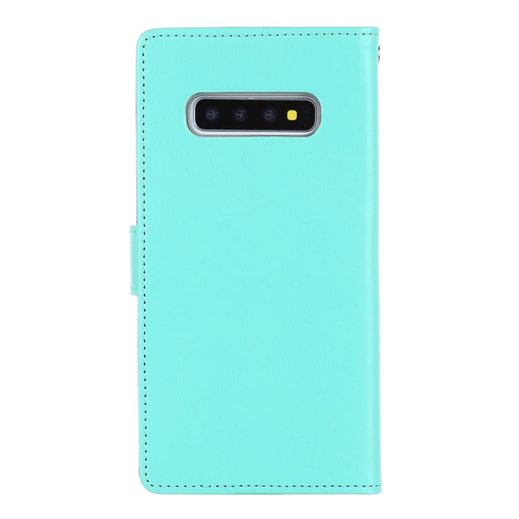 GOOSPERY RICH DIARY PU + TPU Crazy Horse Texture Horizontal Flip Leather Case for Galaxy S10+, with Card Slots & Wallet & Photo frame