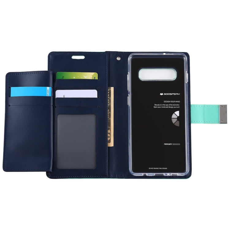 GOOSPERY RICH DIARY PU + TPU Crazy Horse Texture Horizontal Flip Leather Case for Galaxy S10+, with Card Slots & Wallet & Photo frame