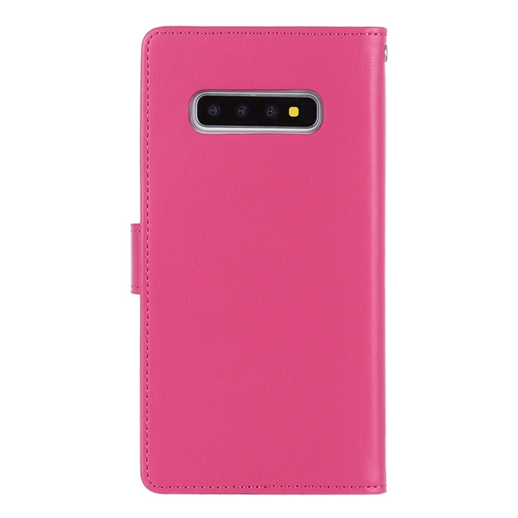 GOOSPERY RICH DIARY PU + TPU Crazy Horse Texture Horizontal Flip Leather Case for Galaxy S10+, with Card Slots & Wallet & Photo frame