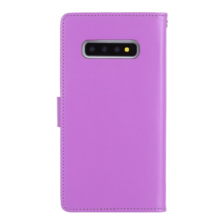 GOOSPERY RICH DIARY PU + TPU Crazy Horse Texture Horizontal Flip Leather Case for Galaxy S10+, with Card Slots & Wallet & Photo frame