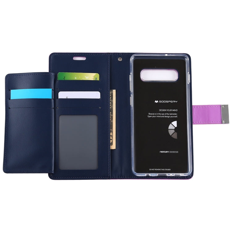 GOOSPERY RICH DIARY PU + TPU Crazy Horse Texture Horizontal Flip Leather Case for Galaxy S10+, with Card Slots & Wallet & Photo frame