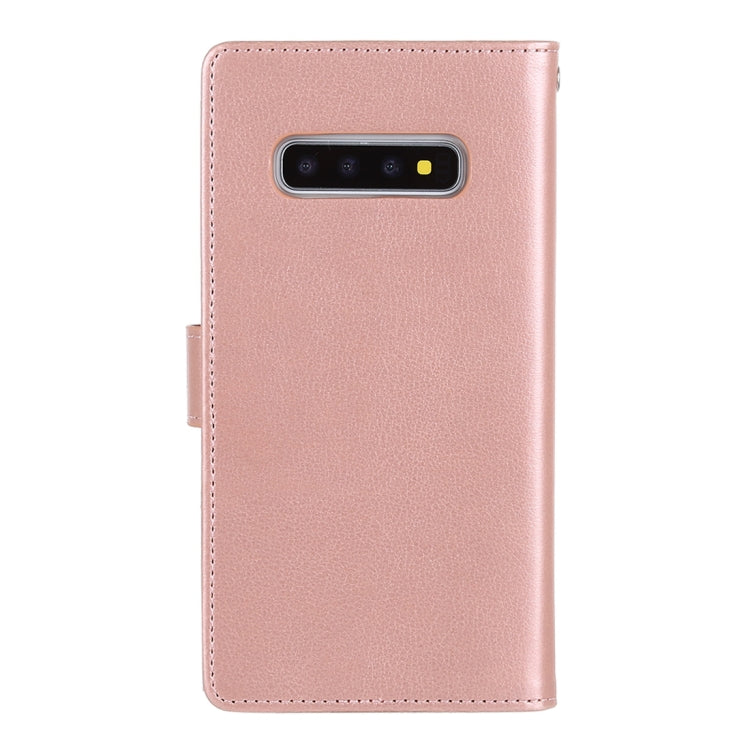 GOOSPERY RICH DIARY PU + TPU Crazy Horse Texture Horizontal Flip Leather Case for Galaxy S10+, with Card Slots & Wallet & Photo frame