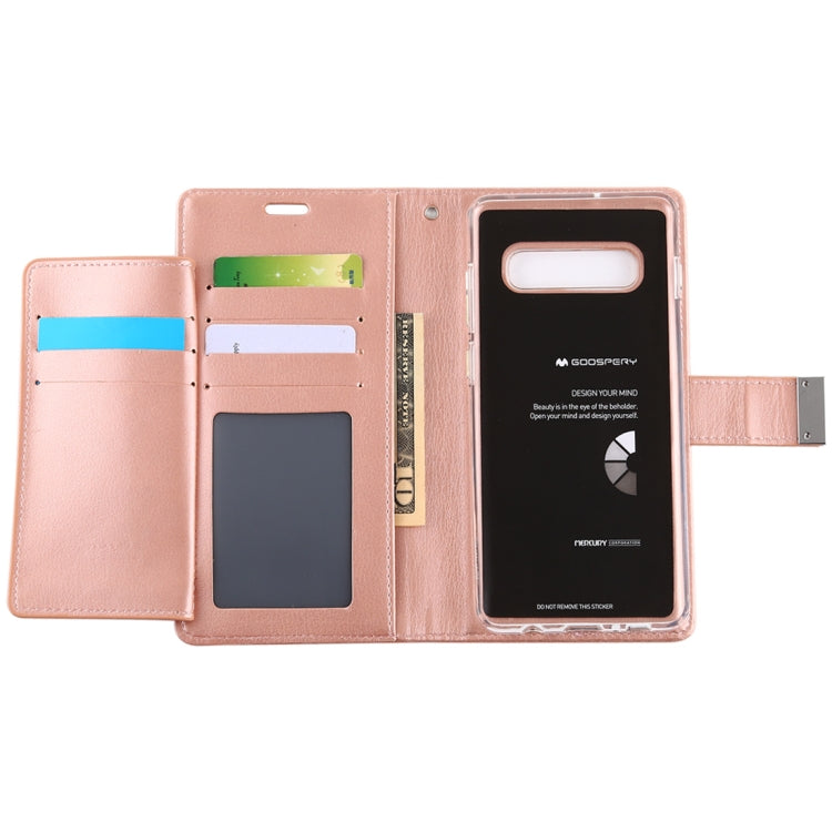 GOOSPERY RICH DIARY PU + TPU Crazy Horse Texture Horizontal Flip Leather Case for Galaxy S10+, with Card Slots & Wallet & Photo frame