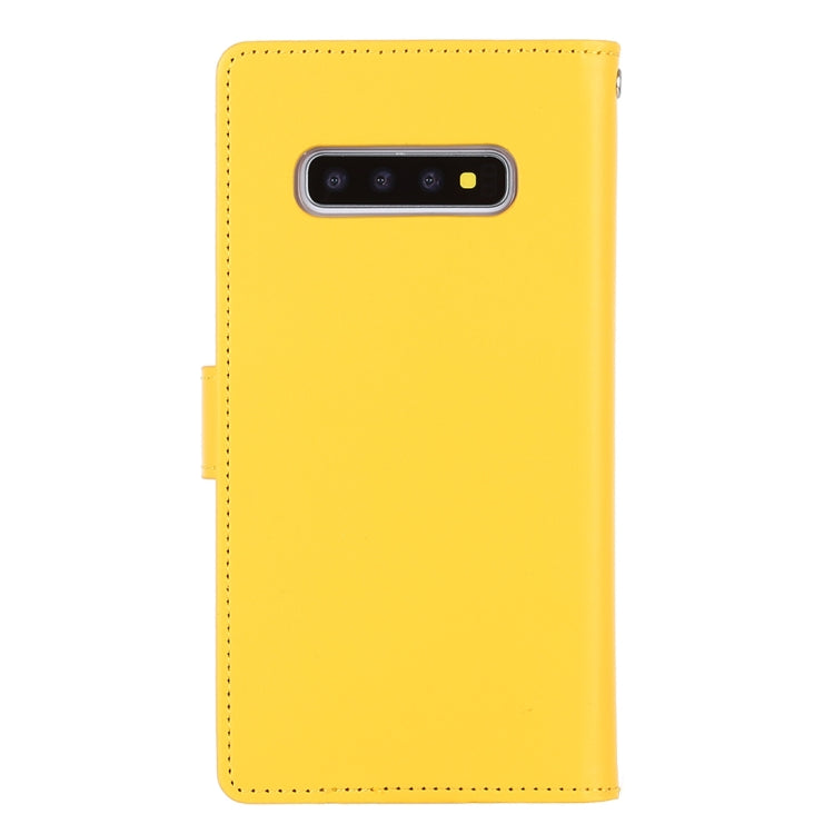 GOOSPERY RICH DIARY PU + TPU Crazy Horse Texture Horizontal Flip Leather Case for Galaxy S10+, with Card Slots & Wallet & Photo frame