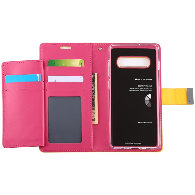 GOOSPERY RICH DIARY PU + TPU Crazy Horse Texture Horizontal Flip Leather Case for Galaxy S10+, with Card Slots & Wallet & Photo frame