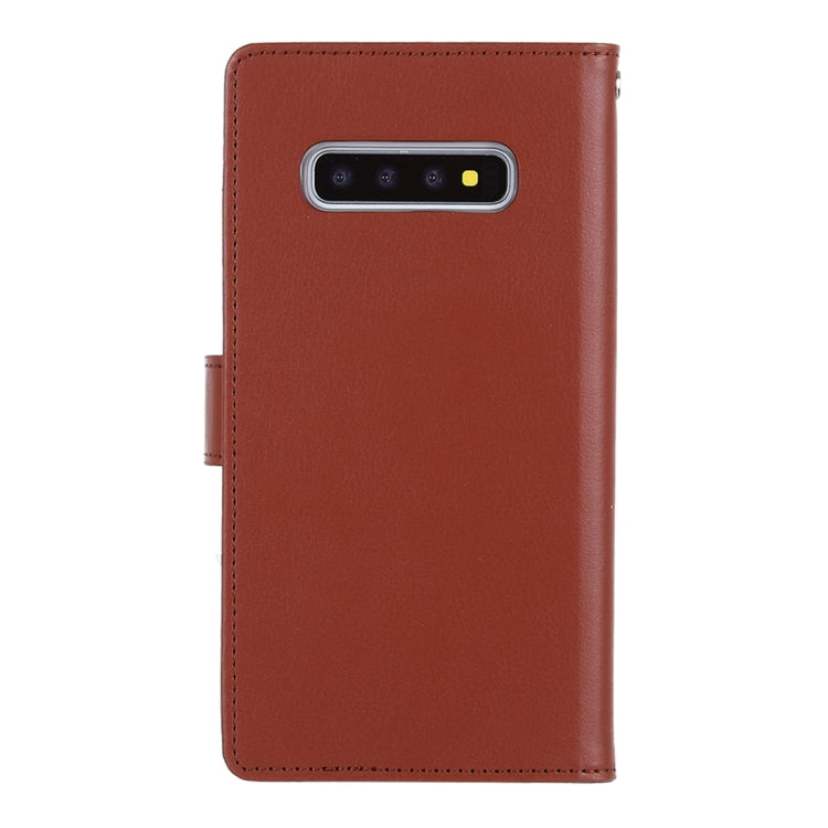 GOOSPERY RICH DIARY PU + TPU Crazy Horse Texture Horizontal Flip Leather Case for Galaxy S10+, with Card Slots & Wallet & Photo frame