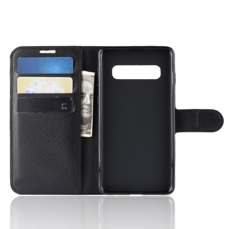 Litchi Texture Horizontal Flip Leather Case For Galaxy S10+ ,With Holder & Wallet & Card Slots