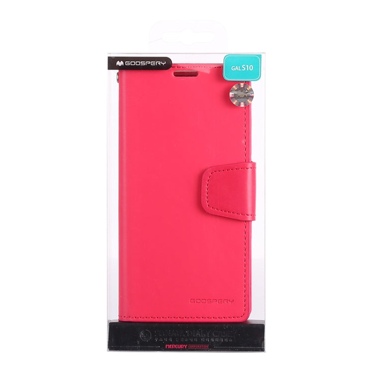 GOOSPERY SONATA DIARY Horizontal Flip Leather Case for Galaxy S10, with Holder & Card Slots & Wallet