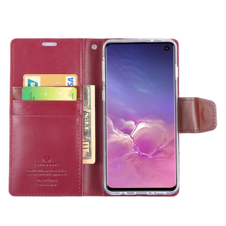 GOOSPERY SONATA DIARY Horizontal Flip Leather Case for Galaxy S10, with Holder & Card Slots & Wallet