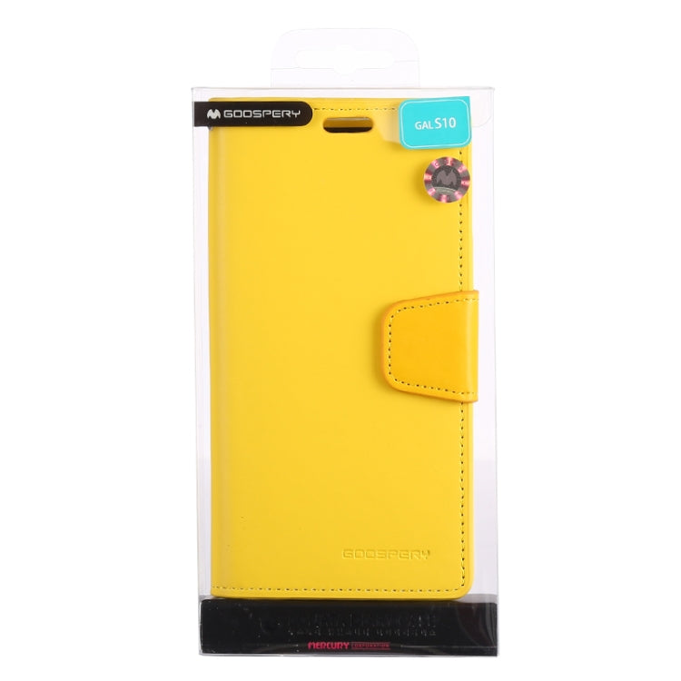 GOOSPERY SONATA DIARY Horizontal Flip Leather Case for Galaxy S10, with Holder & Card Slots & Wallet