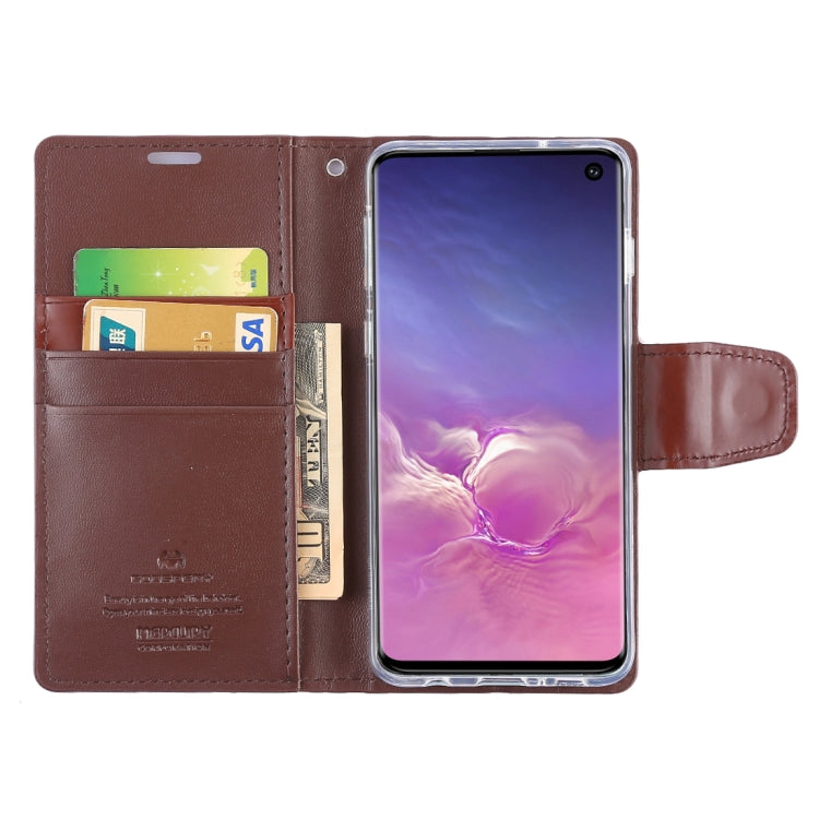 GOOSPERY SONATA DIARY Horizontal Flip Leather Case for Galaxy S10, with Holder & Card Slots & Wallet