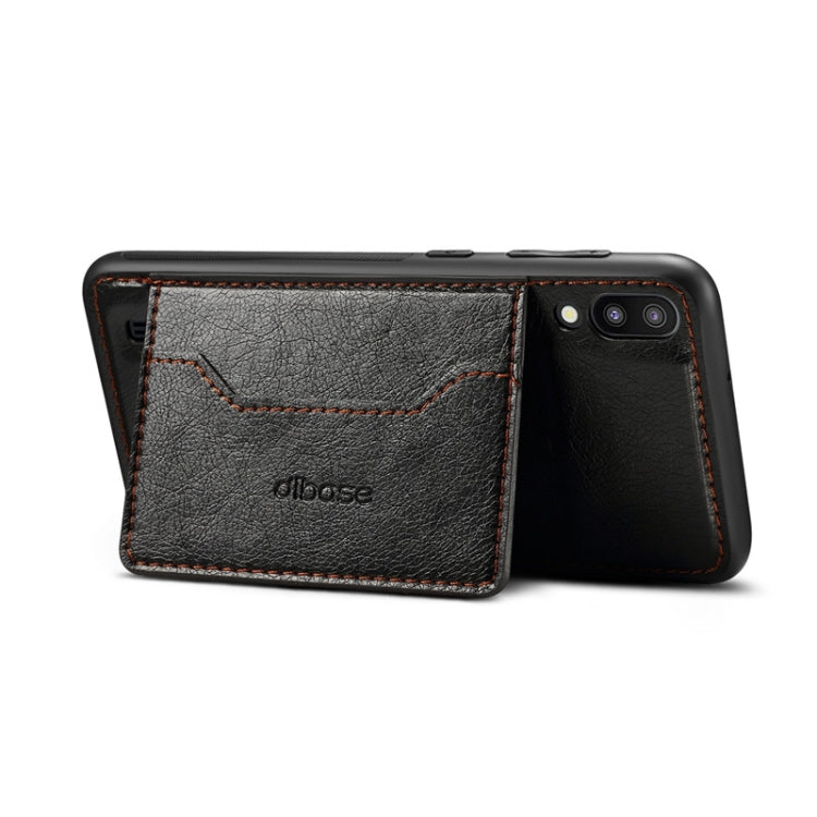 Dibase Crazy Horse Texture PU Leather Case for Galaxy M10, with Holder & Card Slot
