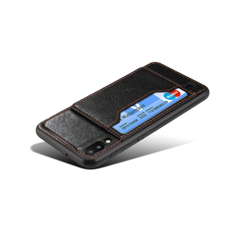 Dibase Crazy Horse Texture PU Leather Case for Galaxy M10, with Holder & Card Slot