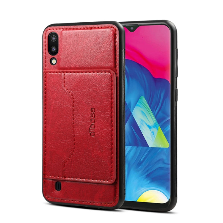 Dibase Crazy Horse Texture PU Leather Case for Galaxy M10, with Holder & Card Slot