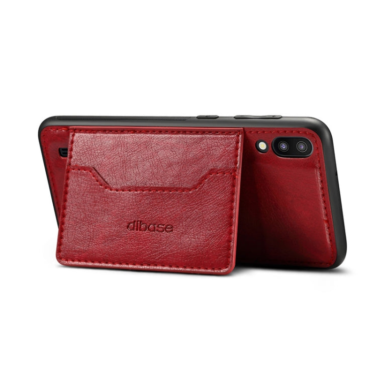 Dibase Crazy Horse Texture PU Leather Case for Galaxy M10, with Holder & Card Slot