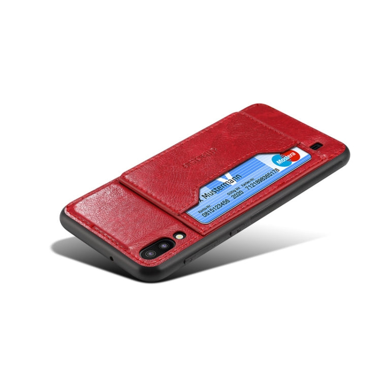 Dibase Crazy Horse Texture PU Leather Case for Galaxy M10, with Holder & Card Slot