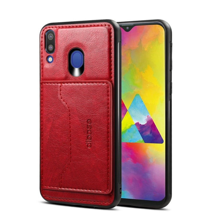 Dibase Crazy Horse Texture PU Leather Case for Galaxy M20, with Holder & Card Slot