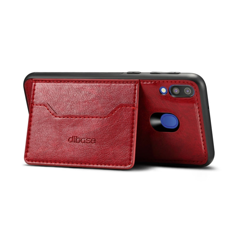 Dibase Crazy Horse Texture PU Leather Case for Galaxy M20, with Holder & Card Slot