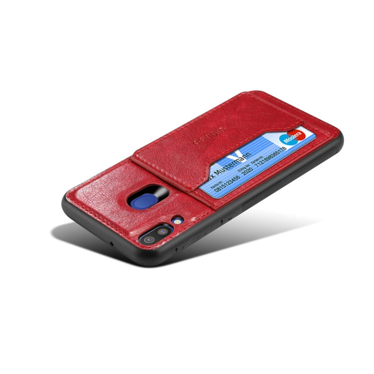 Dibase Crazy Horse Texture PU Leather Case for Galaxy M20, with Holder & Card Slot