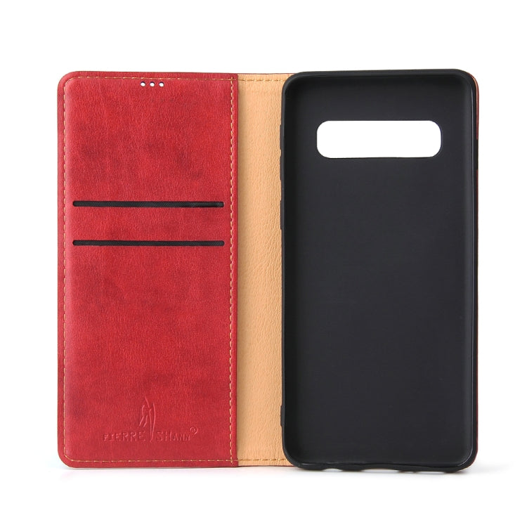 Horizontal Flip PU Leather Case for Galaxy S10+, with Holder & Card Slot & Wallet