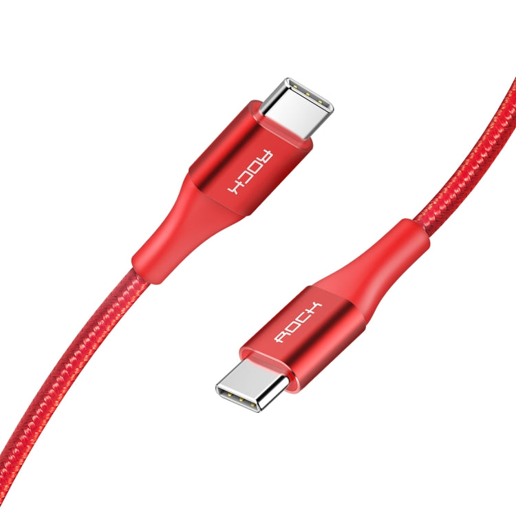 ROCK 1m USB-C / Type-C to USB Metal Weave Style Fast Charging Data Cable