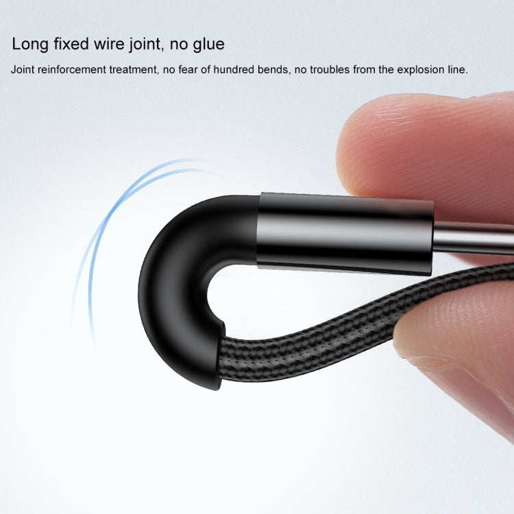 ROCK 1m USB-C / Type-C to USB Metal Weave Style Fast Charging Data Cable