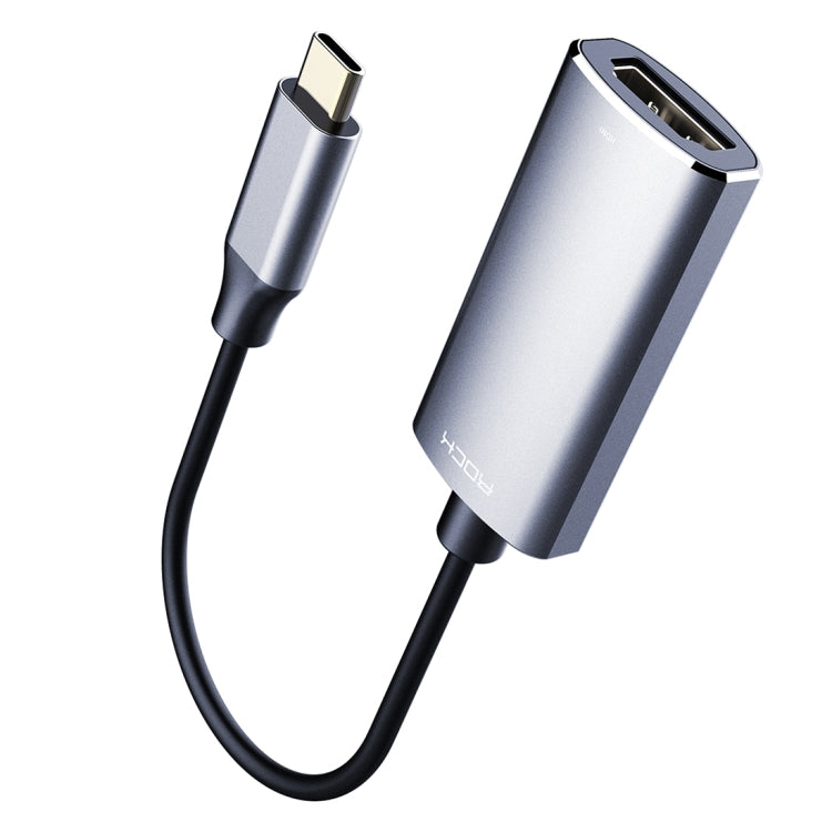 ROCK USB-C / Type-C to HDMI Female Transfer Cable Converter(Grey)