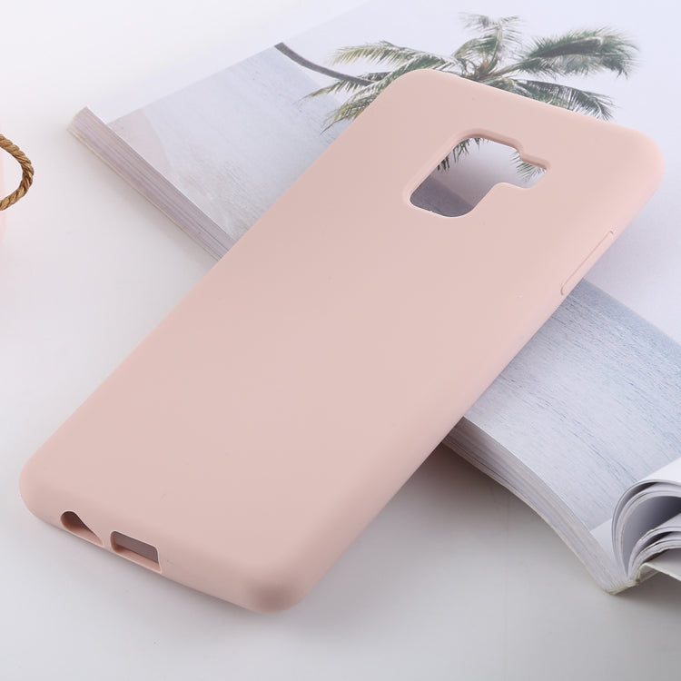 Solid Color Liquid Silicone Shockproof Soft Case for Galaxy A8+(2018)