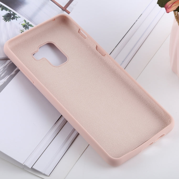 Solid Color Liquid Silicone Shockproof Soft Case for Galaxy A8+(2018)