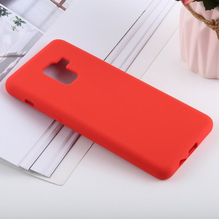 Solid Color Liquid Silicone Shockproof Soft Case for Galaxy A8+(2018)