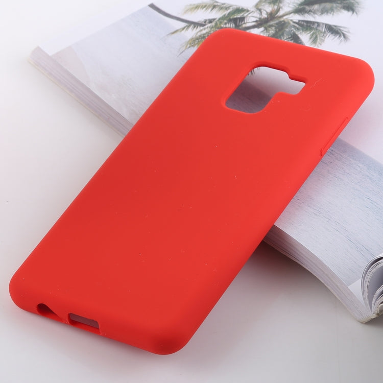 Solid Color Liquid Silicone Shockproof Soft Case for Galaxy A8+(2018)